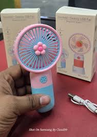 3-Speed USB Handheld Mini Fan – Rechargeable Portable Handy Fan with Type-C Cable