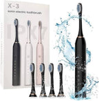 Rechargeable X-3 Sonic Electric Toothbrush Set (6 Cleaning Modes & IPX7 Waterproof)