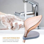 Pack of 2 Creative Leaf-Shaped Self-Draining Soap Holder – Non-Slip Suction Base Decorative Soap Dish