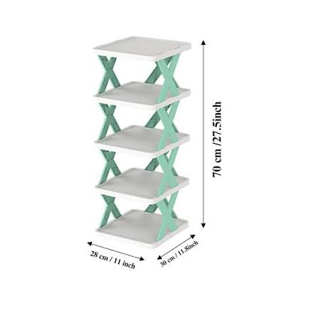 Multi-Tier Stackable X-Shape Shoe Rack – Space Saving Modular Footwear Organizer & Storage Shelf - 4-Layer & 5-Layer