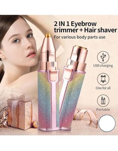 Blawless 2-in-1 Rechargeable Eyebrow Trimmer & Facial Hair Shaver for Women – High-Quality Precision Grooming Pen