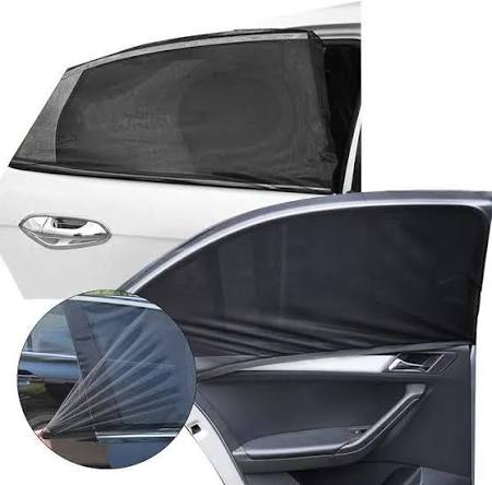 Premium Car Window Sunshade Cover Set (4-Piece) – UV Protection Mesh