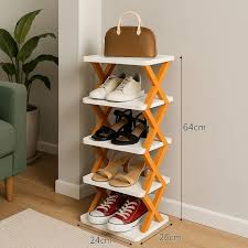 Multi-Tier Stackable X-Shape Shoe Rack – Space Saving Modular Footwear Organizer & Storage Shelf - 4-Layer & 5-Layer