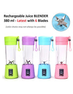Rechargeable Portable Mini juicer Blender Smoothies, Shakes & Fresh Juices easy to carry