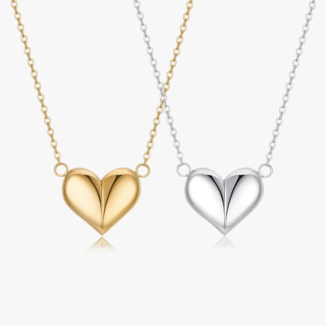 Magnetic Broken Heart Locket – Silver & Golden