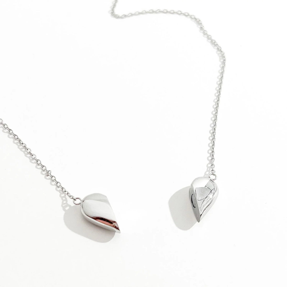 Magnetic Broken Heart Locket – Silver & Golden