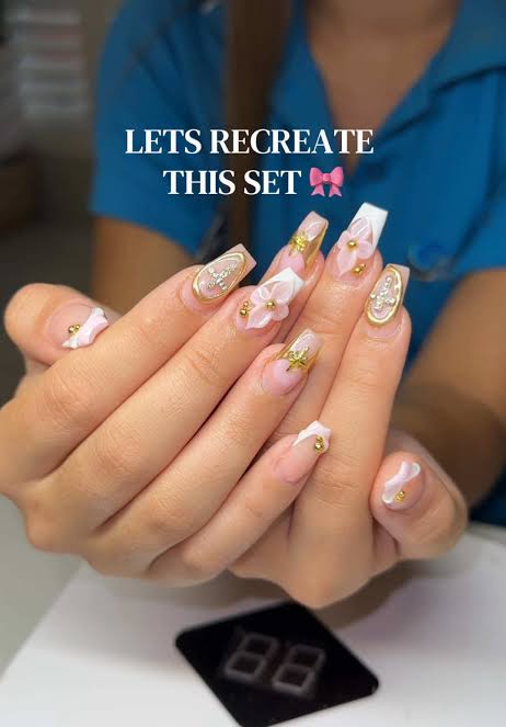 Pack of 5 Premium Gel Shine Artificial False Nails | Random Assortment Press-On Nails
