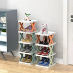 Multi-Tier Stackable X-Shape Shoe Rack – Space Saving Modular Footwear Organizer & Storage Shelf - 4-Layer & 5-Layer
