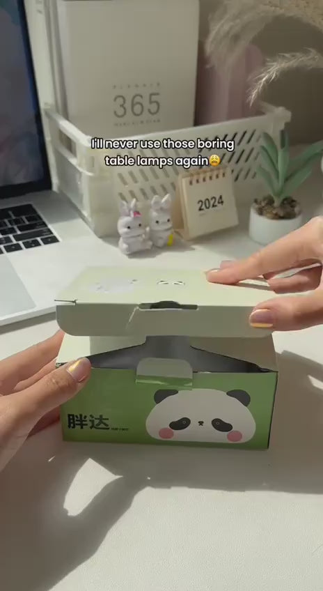 Cute Silicone Rechargeable Panda Night Light - Touch Sensor Lamp with 30-Min Timer