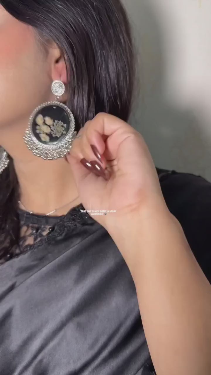 Ready to Wear Sequence & Pearl Embroidered Silk Saree with Organza Blouse Set