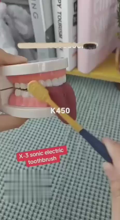 Rechargeable X-3 Sonic Electric Toothbrush Set (6 Cleaning Modes & IPX7 Waterproof)
