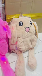 Premium Furry Stuffed Bag with Jumping Ears & LED Lights | Cute Kawaii Backpack