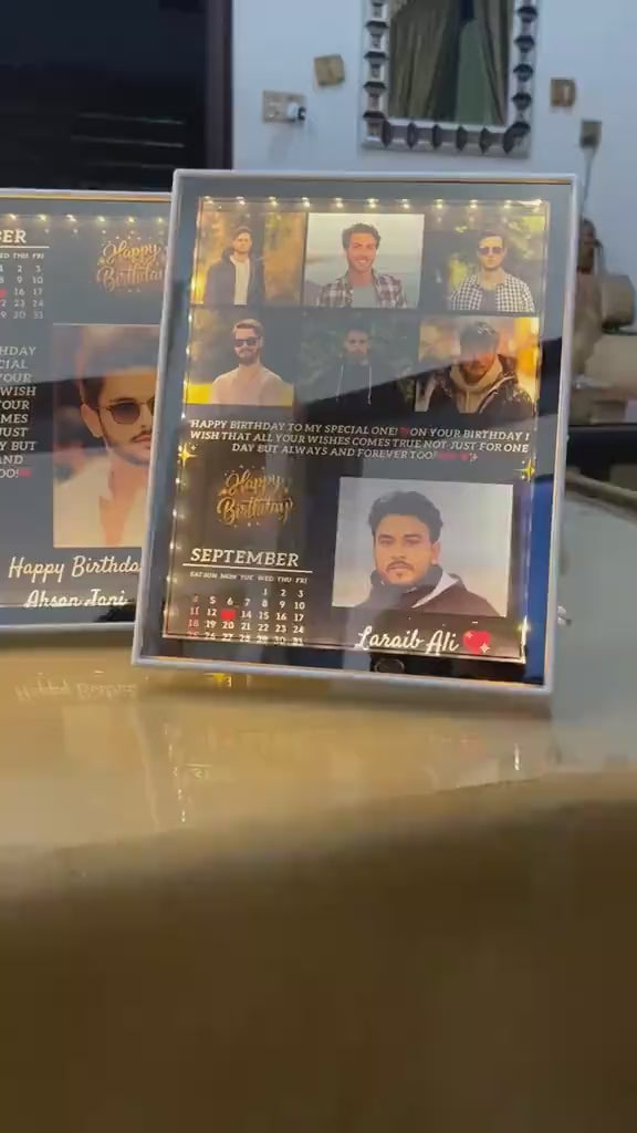 Customized Square Magic Mirror Frame with Name & Picture