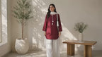 Ready to Wear Pure Cotton Dori Latkan 3-Piece Farshi Shalwar Suit with Chiffon Dupatta