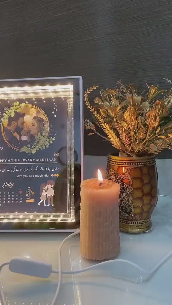 Customized Square Magic Mirror Frame with Name & Picture
