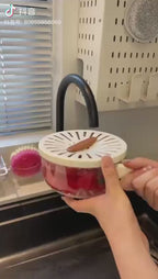 Multipurpose Drainage Kitchen and Fridge Basket with Replaceable Handles & Lid Cover