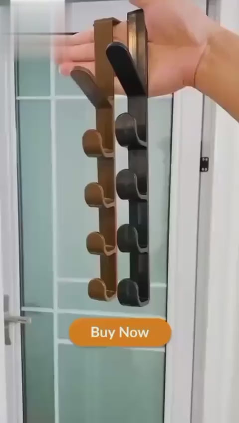 Vertical Plastic Over the Door Hook Hanger