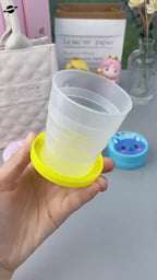 Pack of 3 Plastic Foldable Glass / Collapsible Travel Cup - Mix & Random Colors