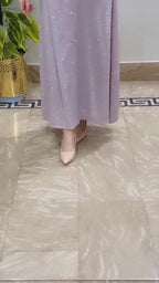 Moonlight Glitter 2-Piece Maxi Dress with Matching Jacket & Adjustable Belt