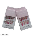 Pack of 5 Premium Gel Shine Artificial False Nails | Random Assortment Press-On Nails