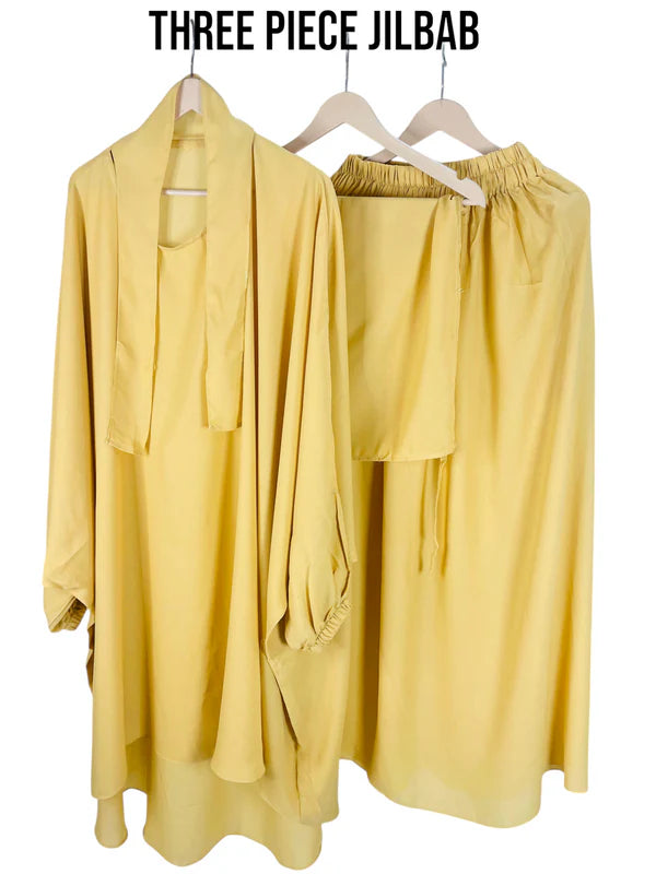 Premium 3-Piece Modest Prayer Dress Set with Matching Travel Pouch (Model: N1S6J5) – The Trendsetter By T&H