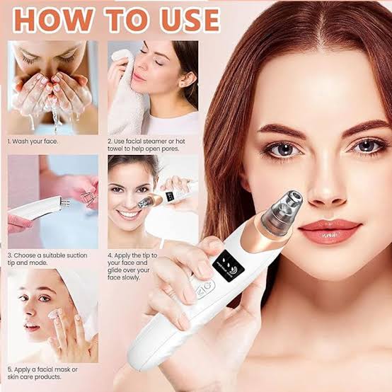 5-in-1 Blackhead Remover Machine & Rechargeable Facial Pore Cleaner Vacuum