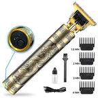 Vintage T9 Professional Hair Trimmer – Rechargeable Metal Body Electric Clipper